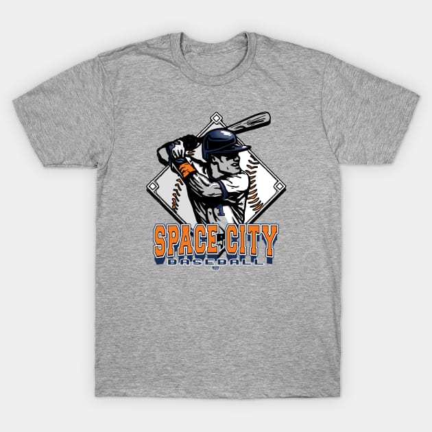 Space City Forever Baseball Diamond T-Shirt by MudgeSportswear